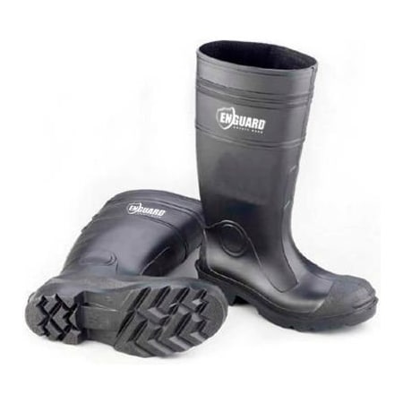 Jaydee Group Usa. Enguard PVC Steel Toe Waterproof Boots, 16in Height, Black, Size 14, 1 Pair EGST-14